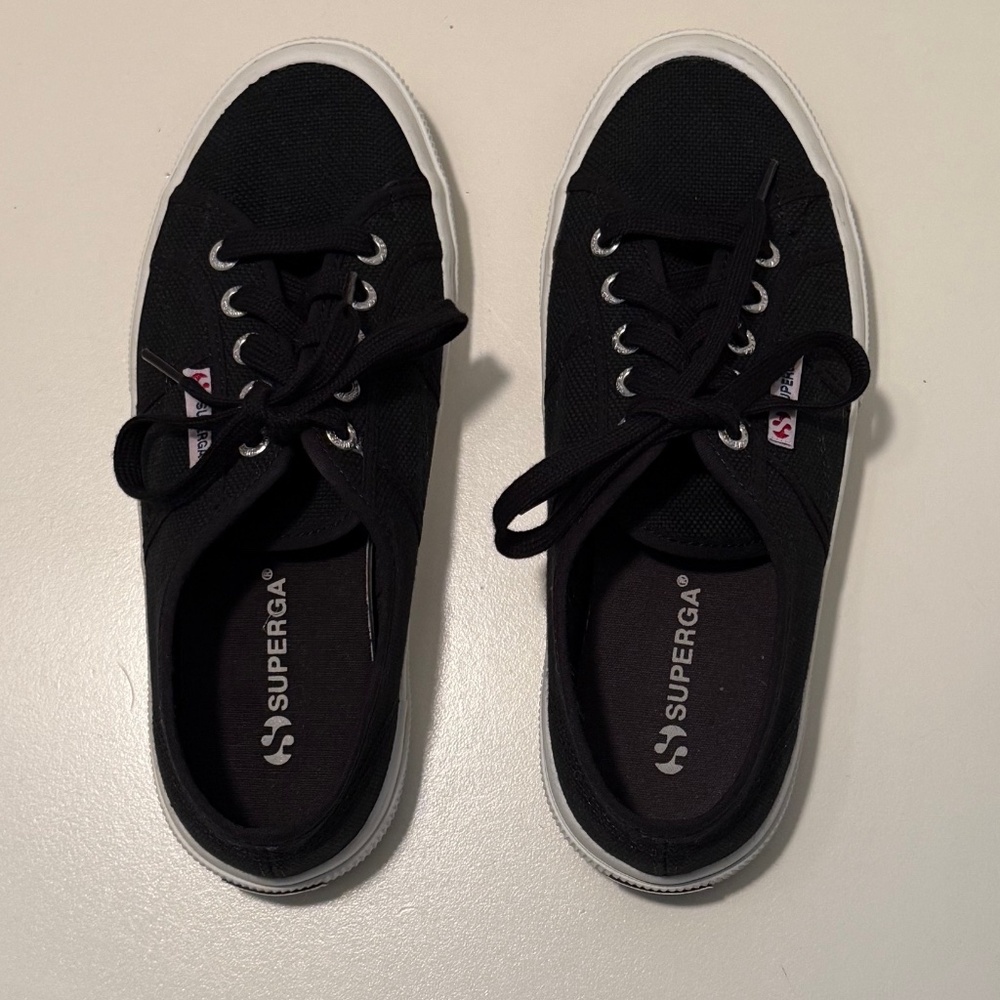 Superga 2750 Cotu classic sneaker in black canvas size 7